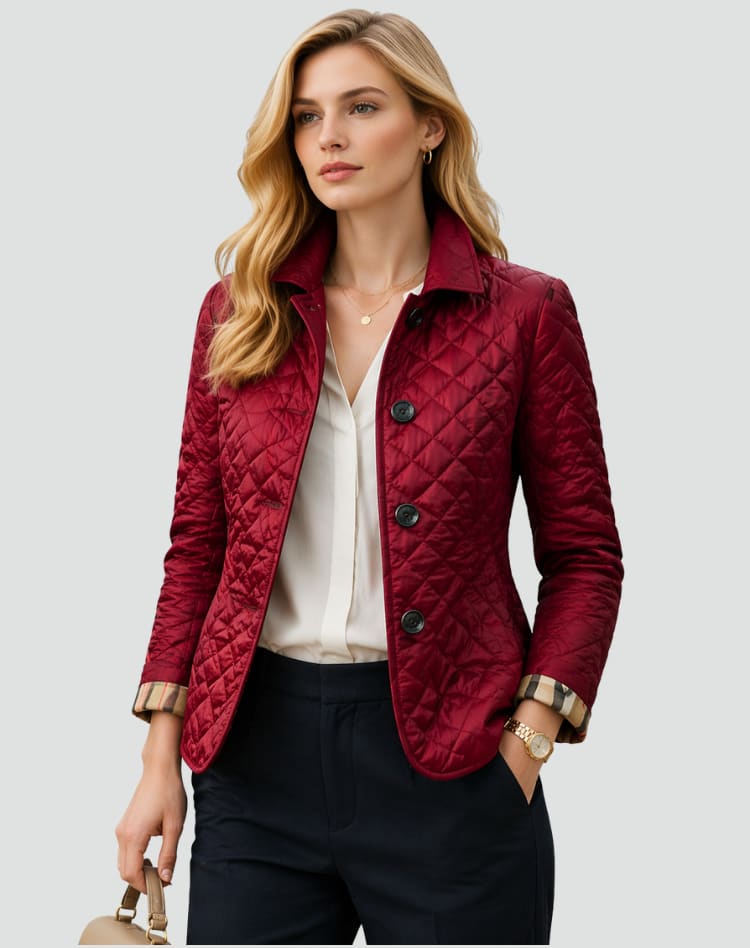 Posie Diamond Quilted Button Front Jacket_6