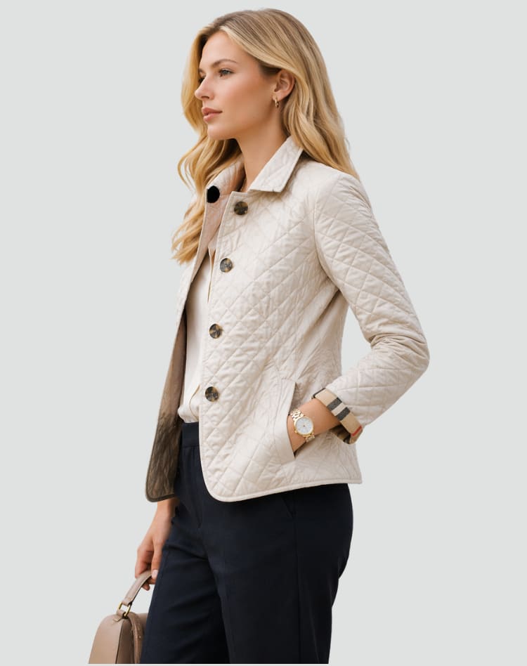 Posie Diamond Quilted Button Front Jacket_7