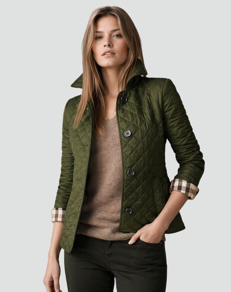 Posie Diamond Quilted Button Front Jacket