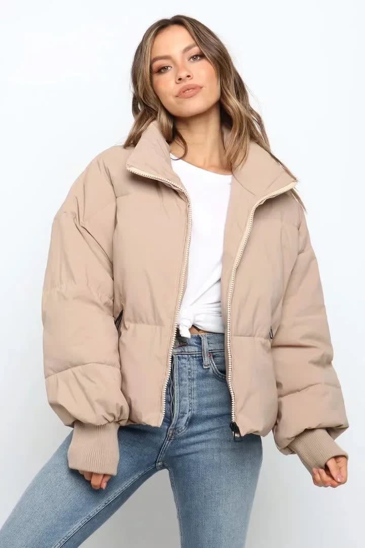 Coretta Oversized Funnel Neck Puffer Jacket
