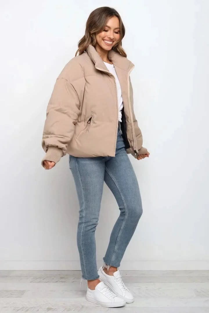 Coretta Oversized Funnel Neck Puffer Jacket