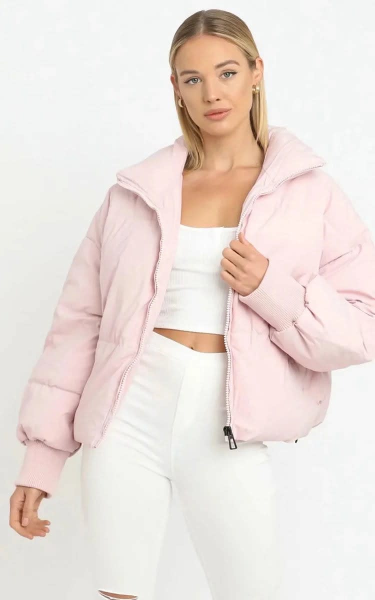 Coretta Oversized Funnel Neck Puffer Jacket
