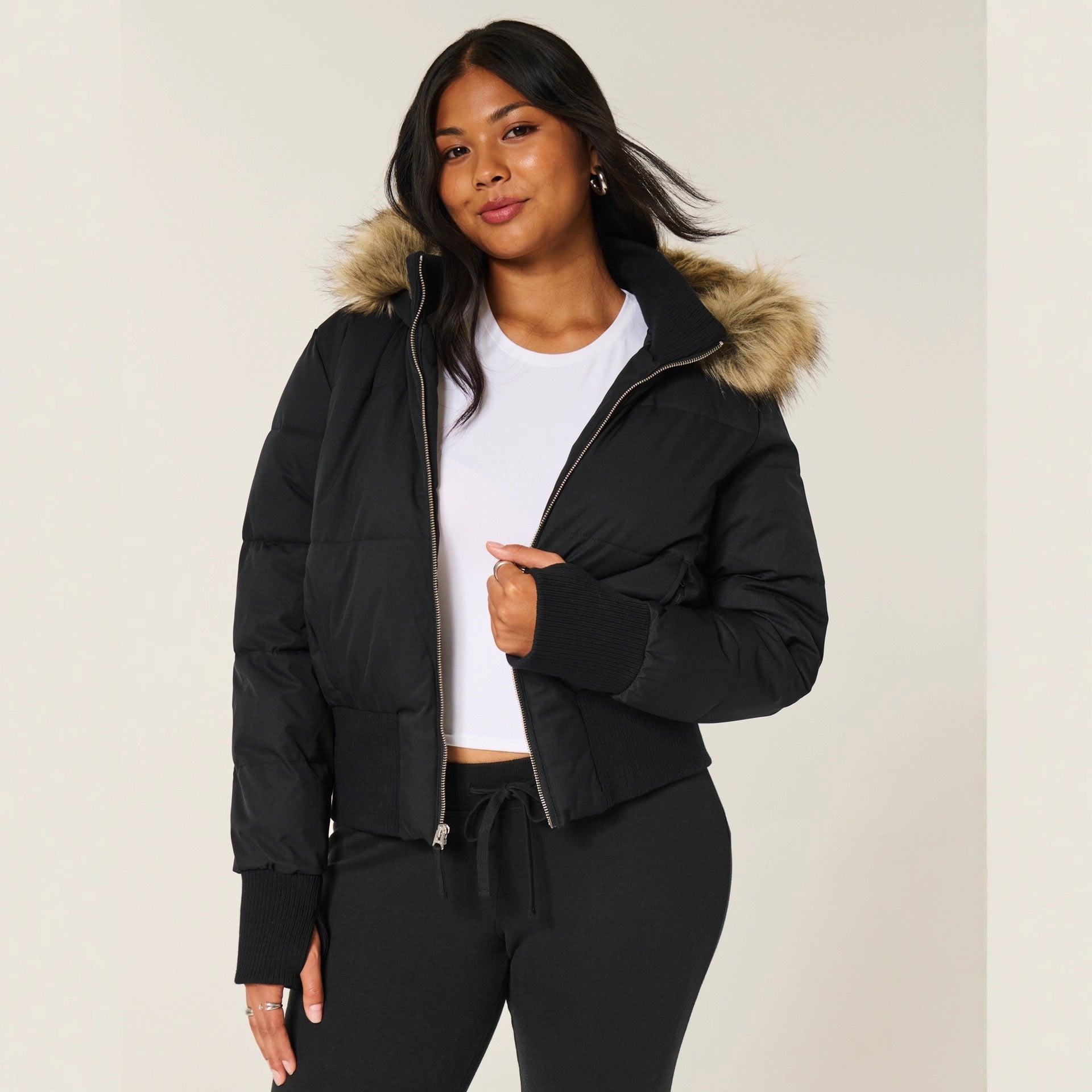 Azalea Cropped Quilted Puffer Jacket