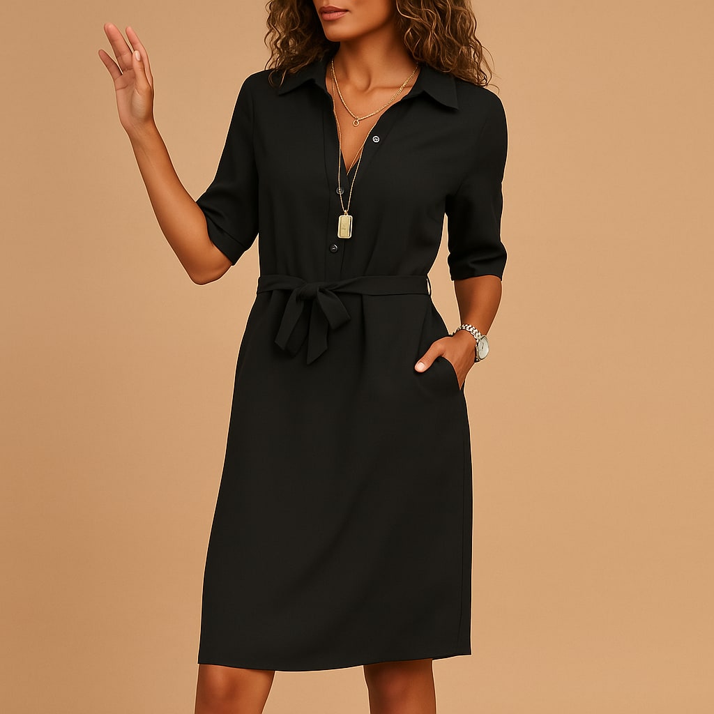 Nessa Belted Relaxed Fit Shirt Dress