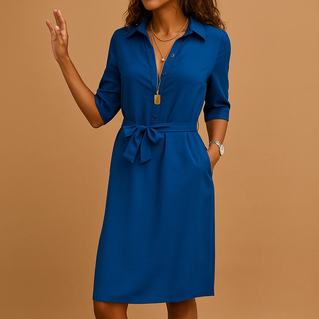Nessa Belted Relaxed Fit Shirt Dress_2
