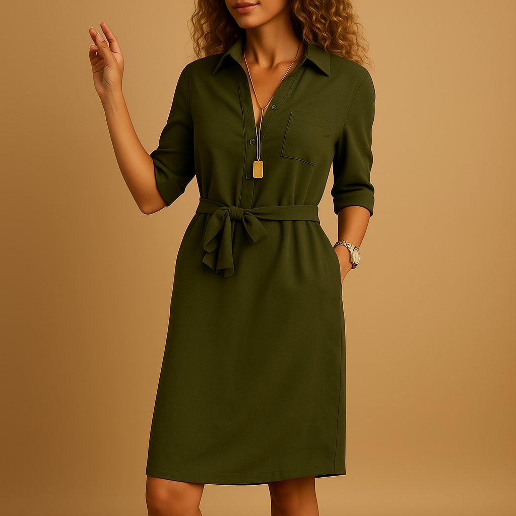 Nessa Belted Relaxed Fit Shirt Dress_3