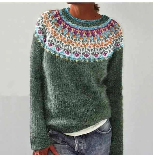 Galia Retro Striped Knit Sweater_5