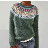 Galia Retro Striped Knit Sweater
