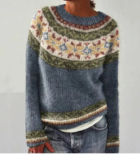 Galia Retro Striped Knit Sweater