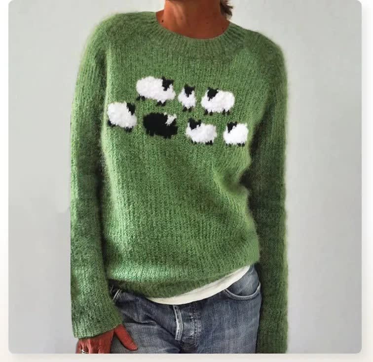 Galia Retro Striped Knit Sweater