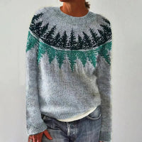 Galia Retro Striped Knit Sweater