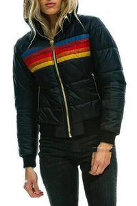 Kyla Striped Padded Puffer Jacket