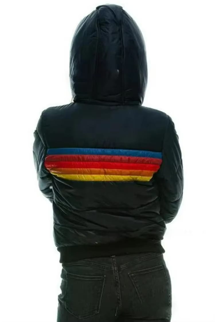 Kyla Striped Padded Puffer Jacket