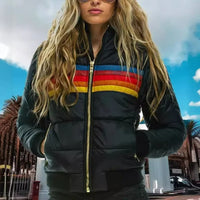 Kyla Striped Padded Puffer Jacket