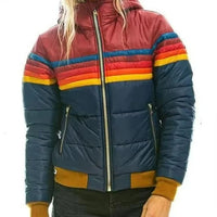 Kyla Striped Padded Puffer Jacket