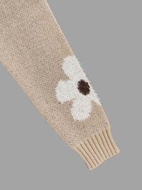 Kirrily Floral Crew Neck Knit Sweater