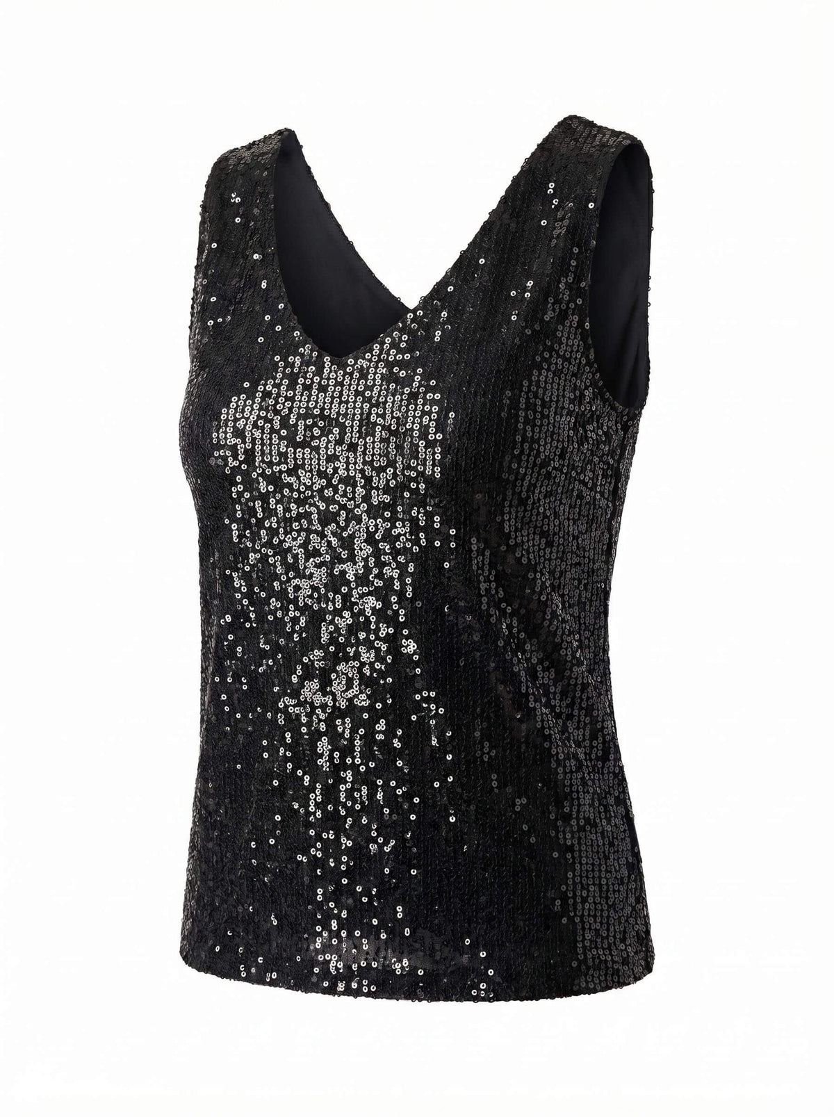 Henrietta Sequin V Neck Sleeveless Top