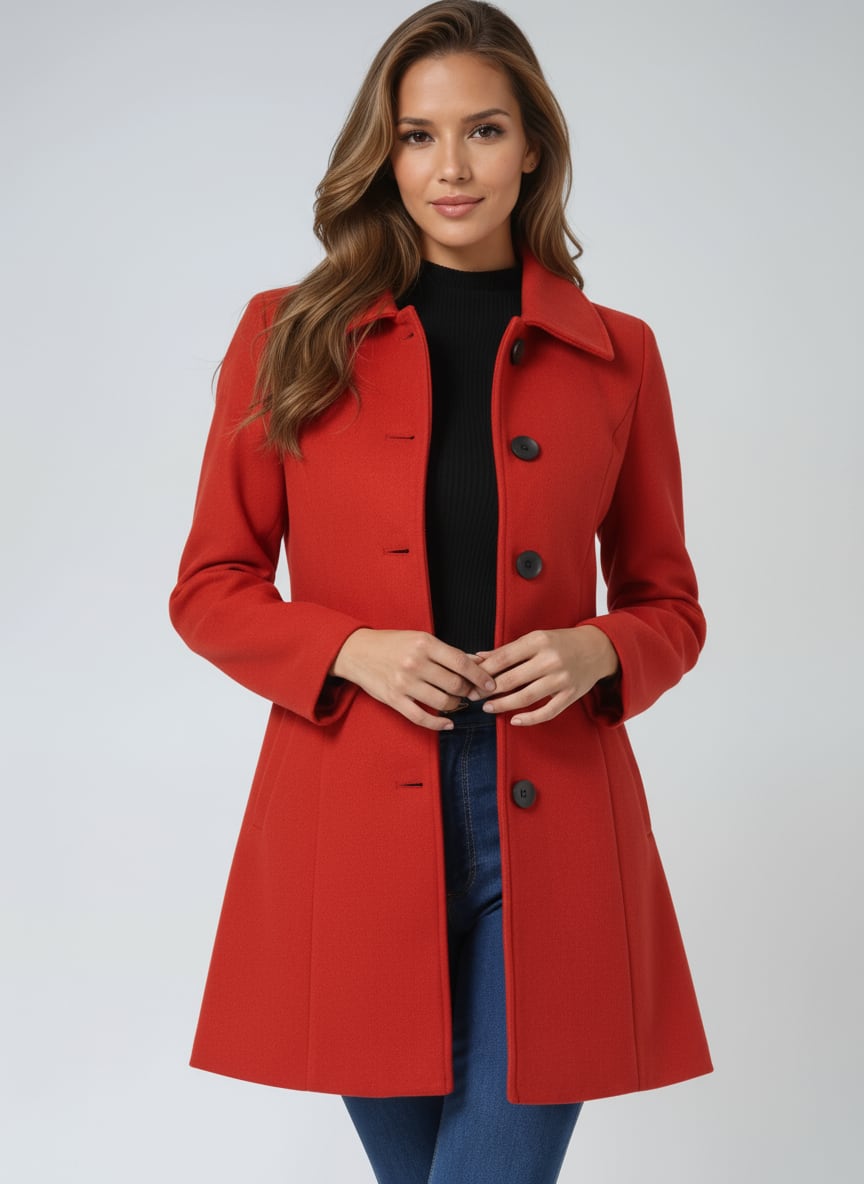 Birdie Wool Blend Single Breasted Trench Coat_13