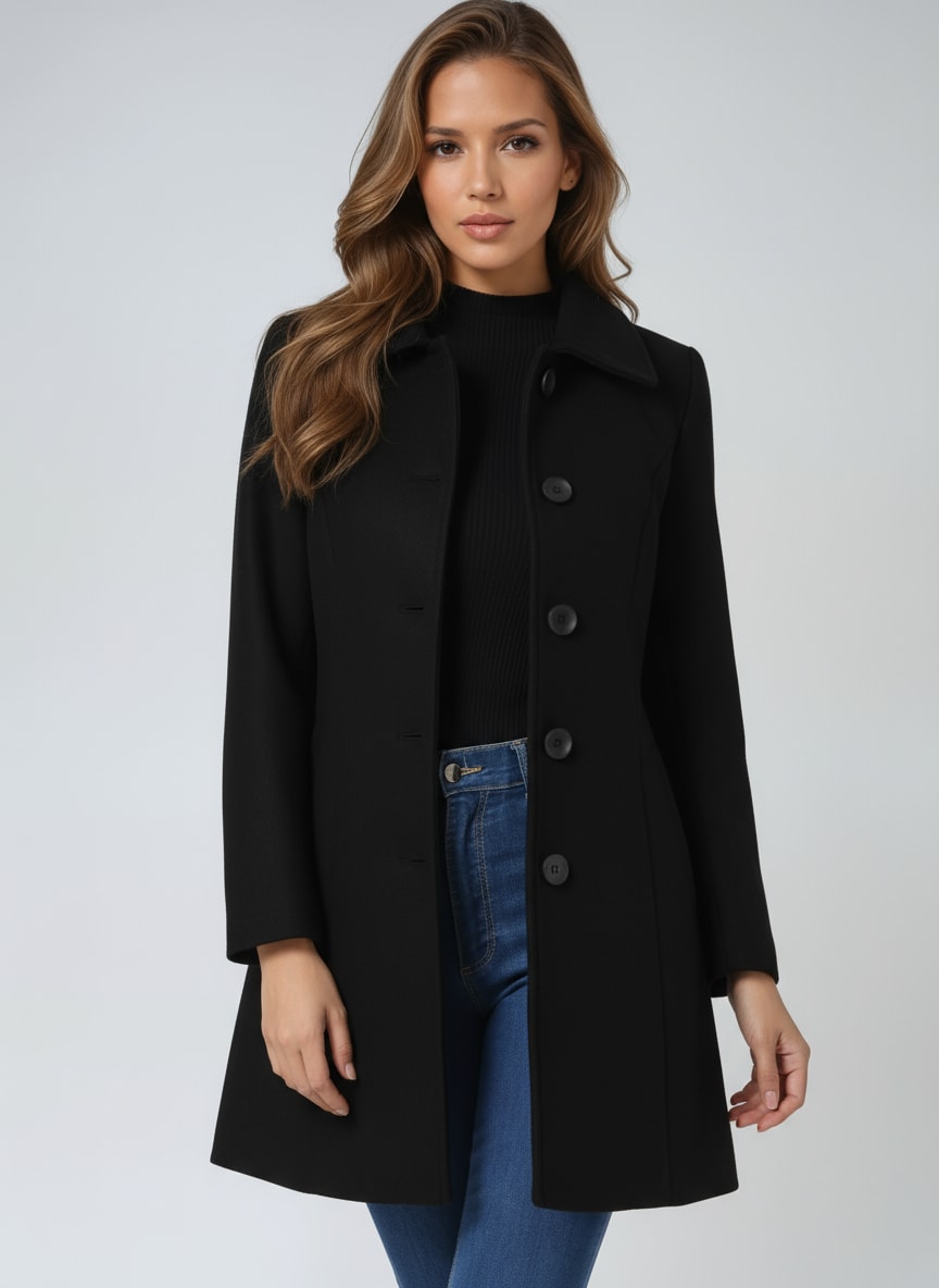 Birdie Wool Blend Single Breasted Trench Coat_3