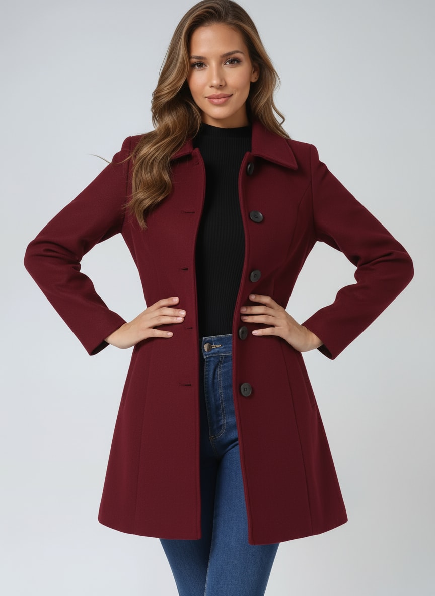 Birdie Wool Blend Single Breasted Trench Coat_9