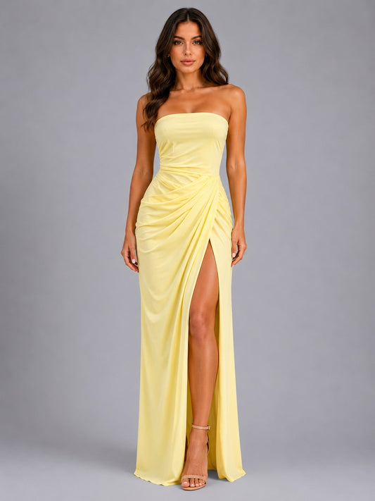 Bryony Strapless Draped Maxi Dress_1