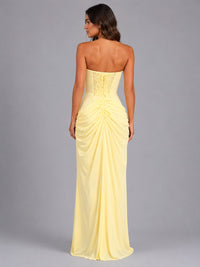 Bryony Strapless Draped Maxi Dress