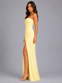 Bryony Strapless Draped Maxi Dress