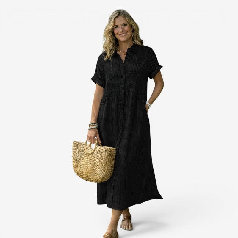Regina Striped Midi Shirt Dress_2