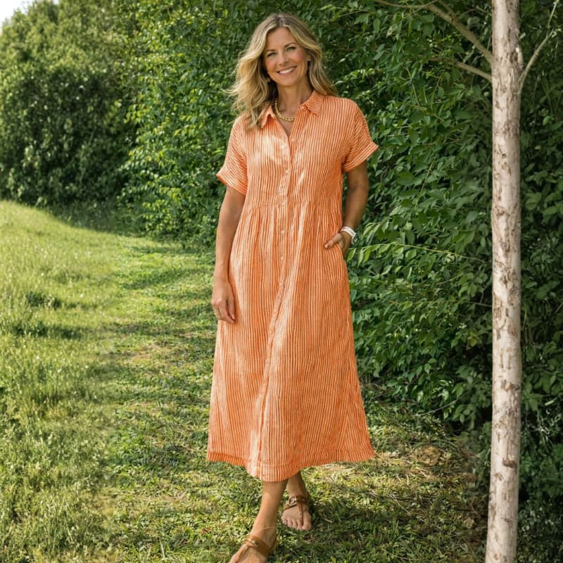 Regina Striped Midi Shirt Dress_7