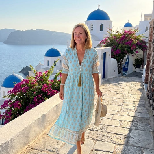 Moira Boho Printed Midi Dress with Pockets_1