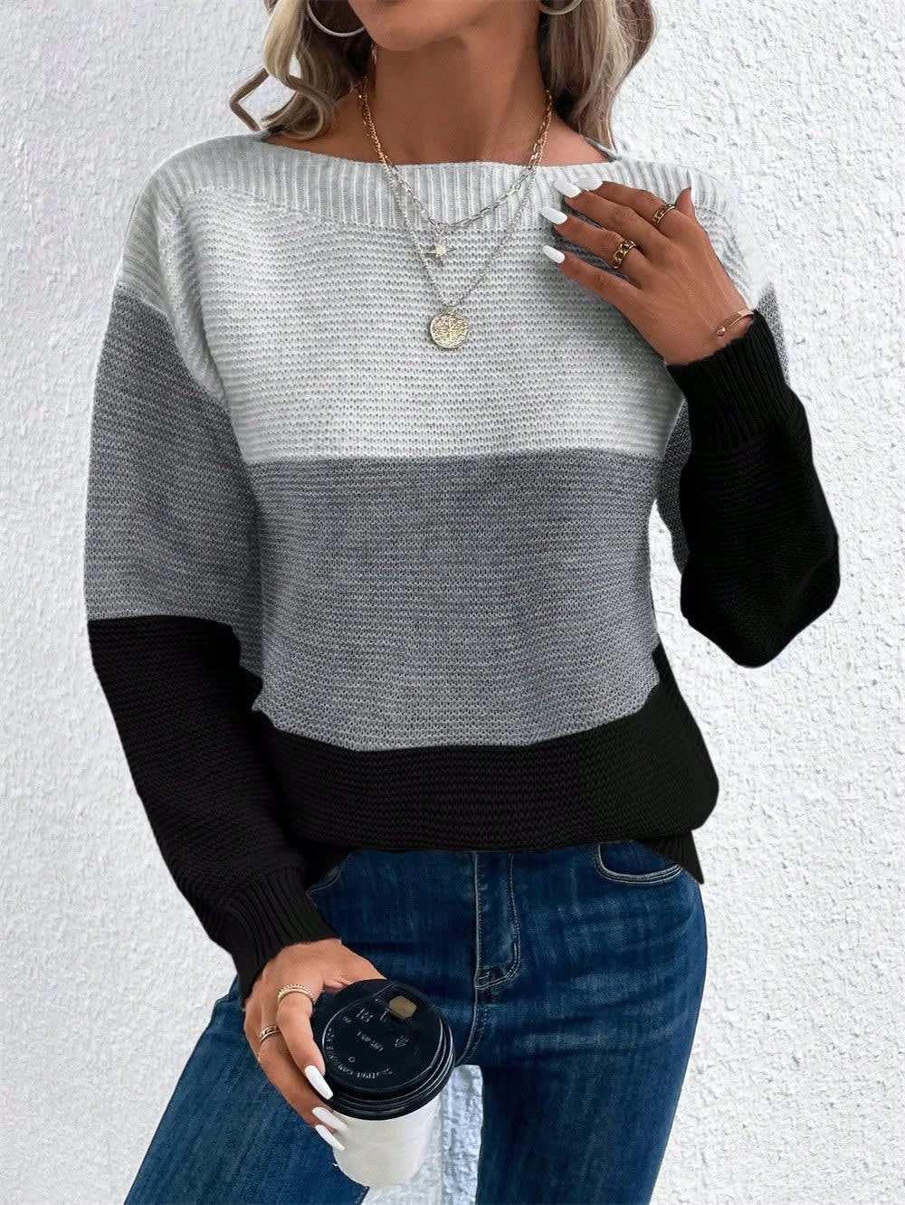 Narelle Color Block Knit Sweater