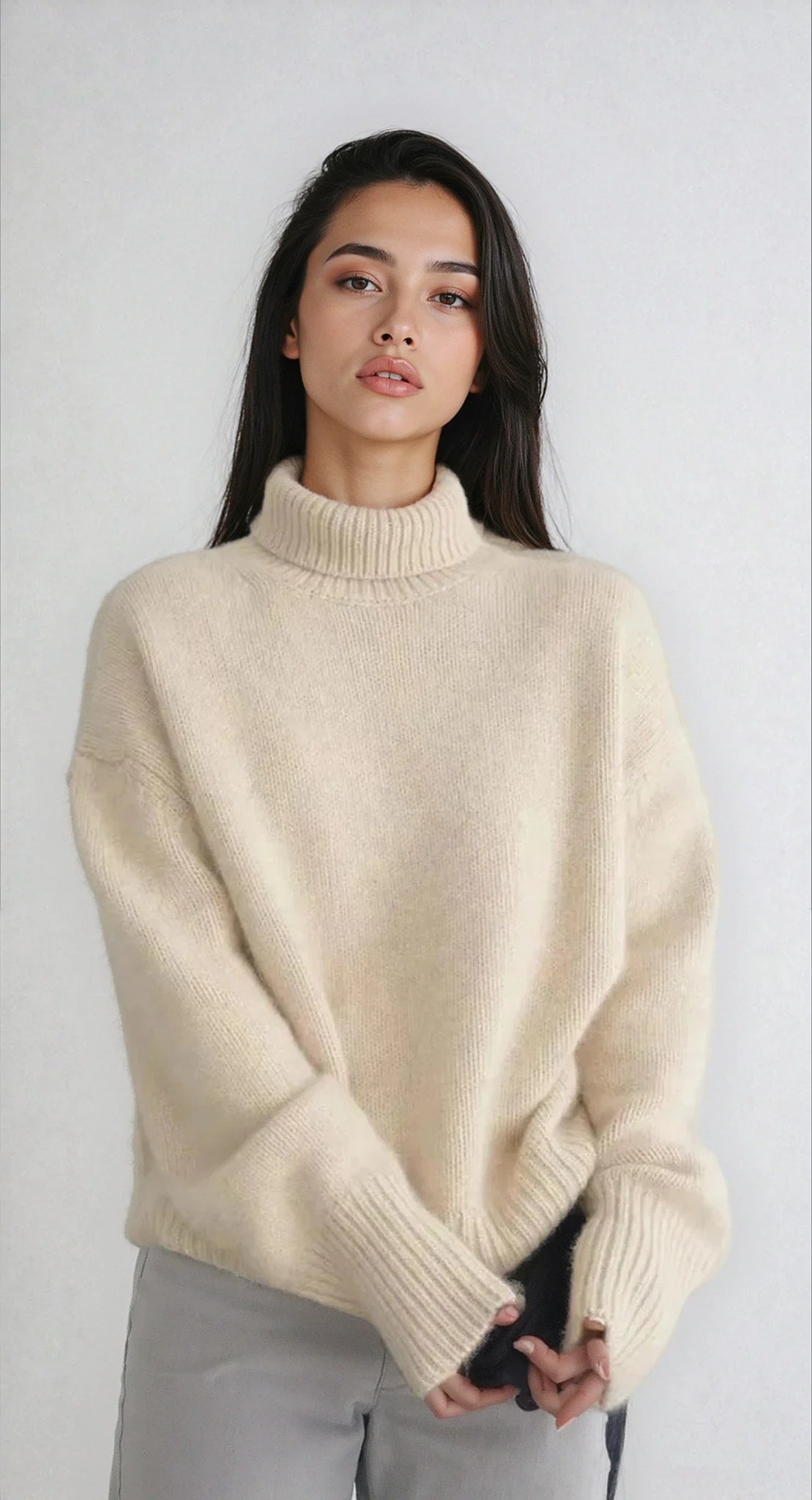 Devi Soft Knit Turtleneck Sweater