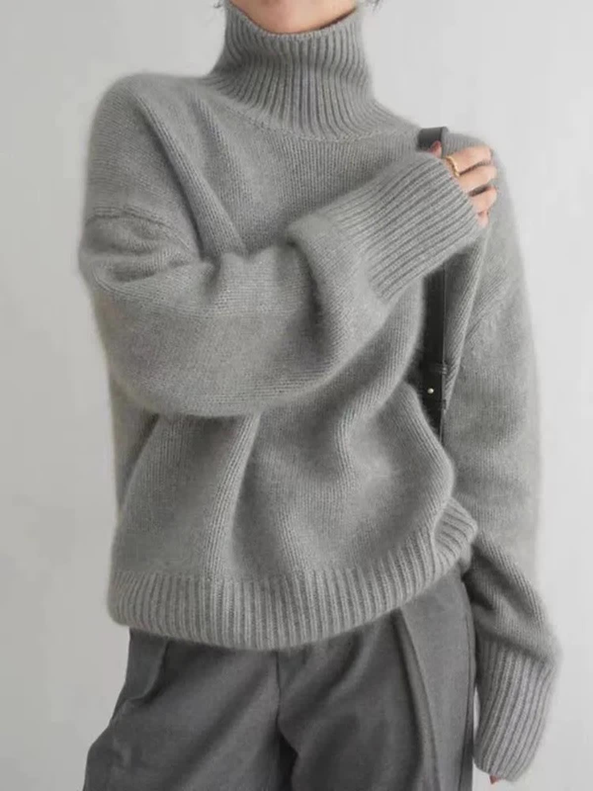 Devi Soft Knit Turtleneck Sweater