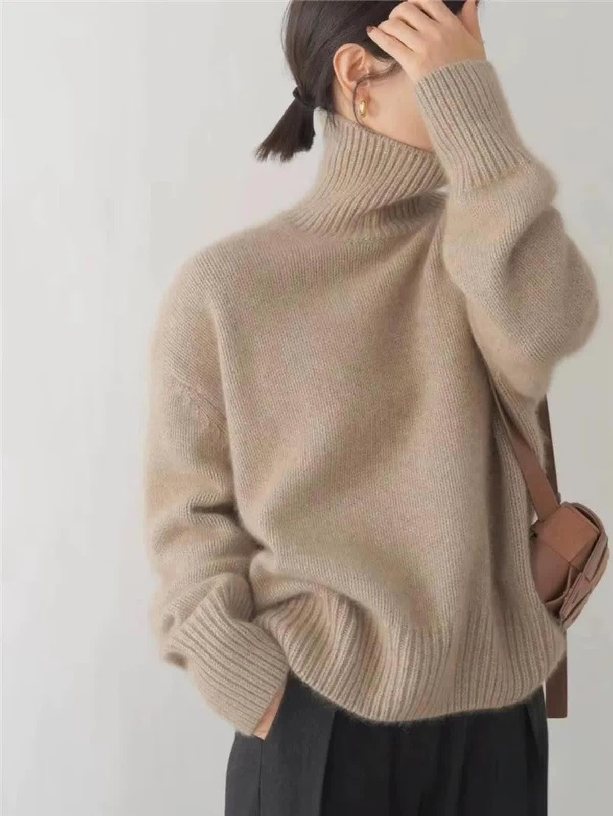 Devi Soft Knit Turtleneck Sweater