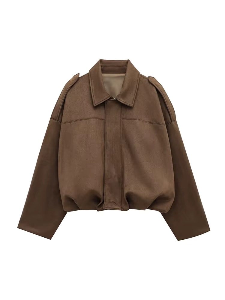 Olwen Oversized Faux Suede Bomber Jacket_6