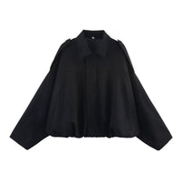 Olwen Oversized Faux Suede Bomber Jacket