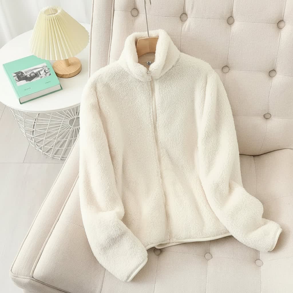 Shelby Teddy Fleece Zip Up Jacket