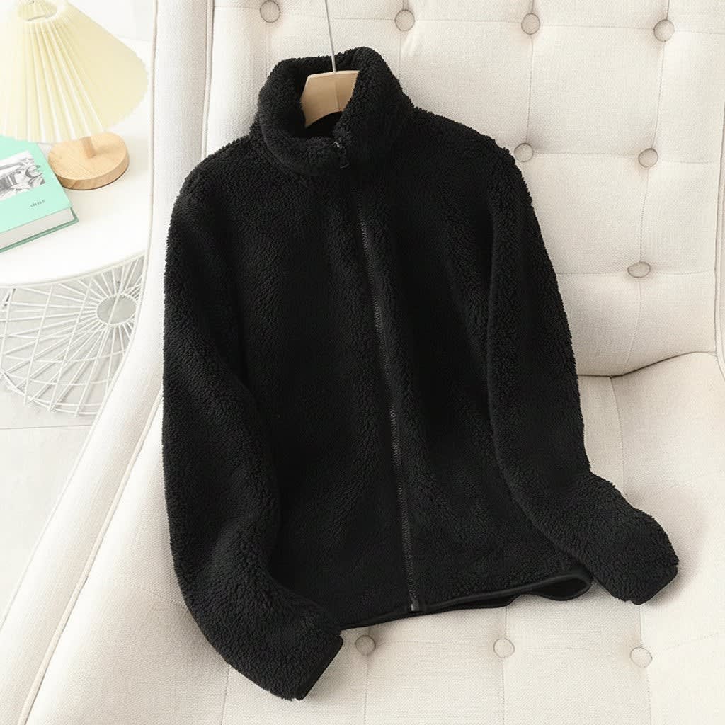 Shelby Teddy Fleece Zip Up Jacket