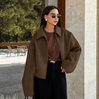 Indira Wool Blend Cropped Jacket