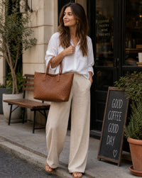 Nola Woven Leather Tote Bag