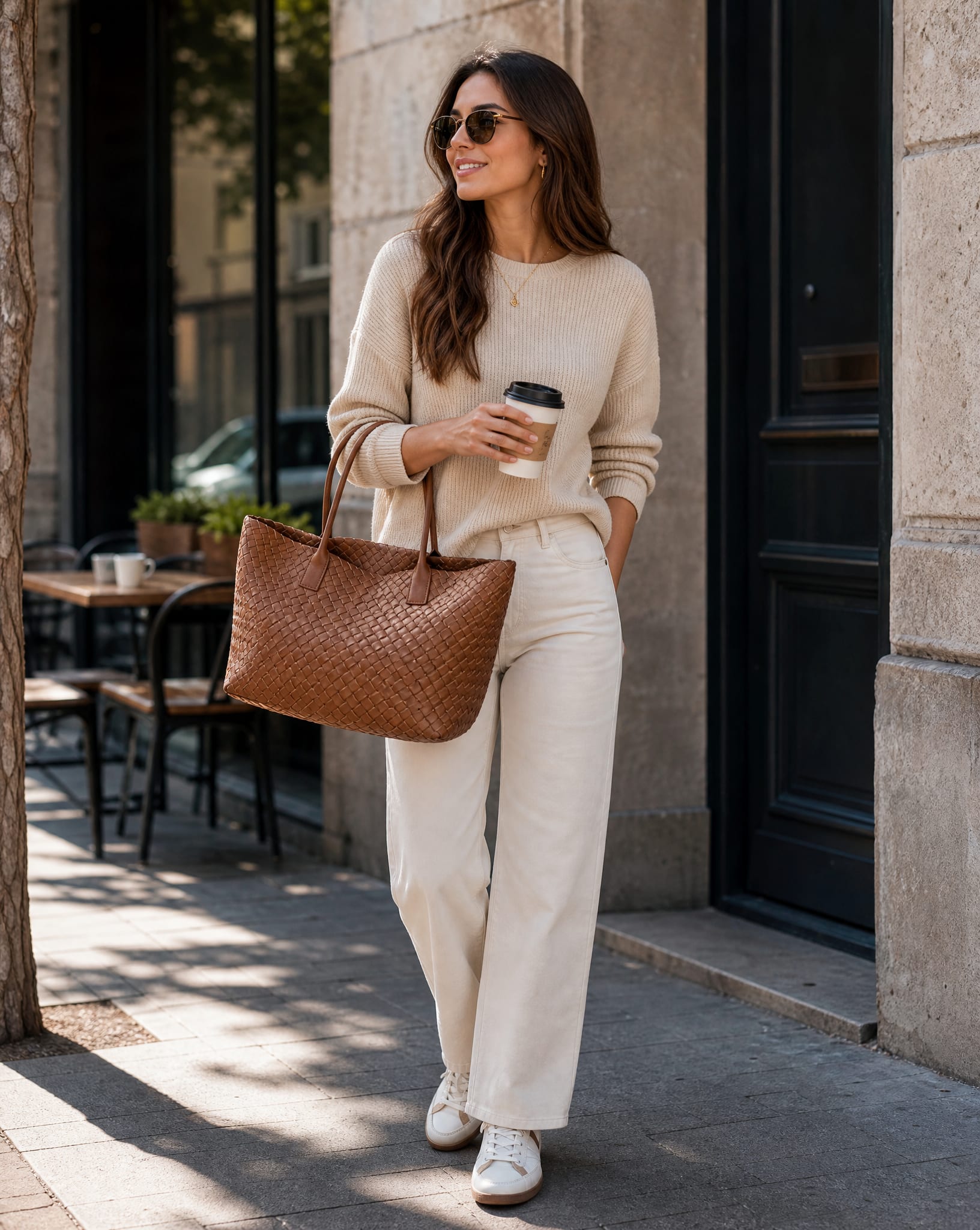 Nola Woven Leather Tote Bag