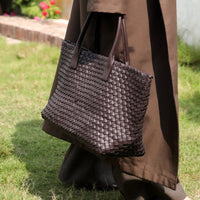 Nola Woven Leather Tote Bag