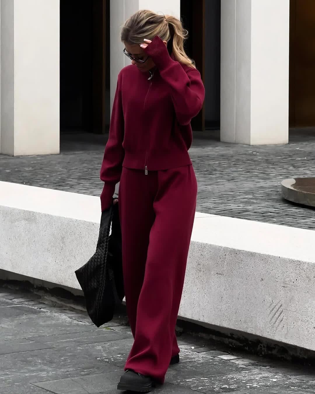 Kendra Knit Wide Leg Two Piece Set