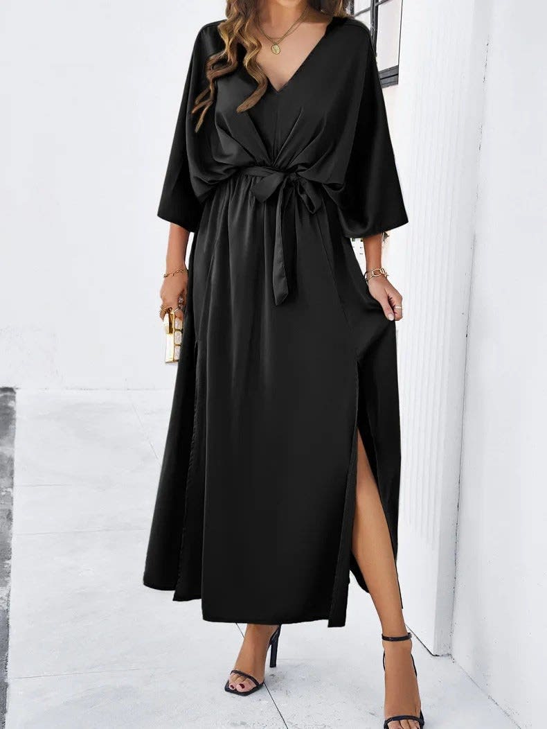 Euphemia Satin Kimono Sleeve Summer Maxi Dress_6