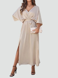 Euphemia Satin Kimono Sleeve Summer Maxi Dress